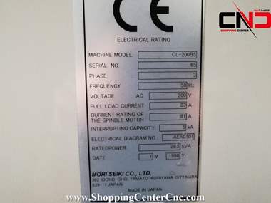 تراش سی ان سی دو محور Mori Seiki CL200 ساخت ژاپن